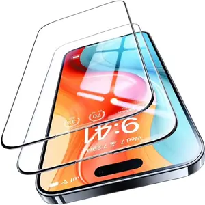 Clear HD 9H Anti-Scratch Glass Protectors for iPhone 11-17 Pro Max High Clarity Scratch Resistant Screen Protectors Ultra-Premium Material Oleophobic Coating