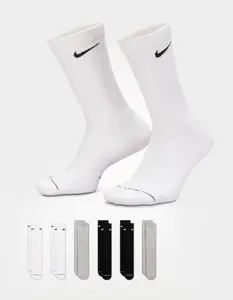 NIKE Mens Everyday Elevated 6 Pack Crew Socks NIKE Mens Everyday Elevated 6 Pack Crew Socks