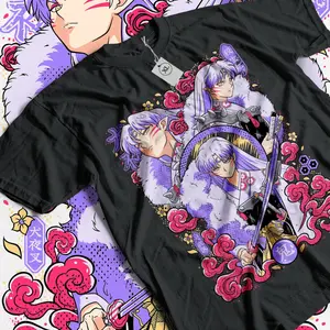 Inuyasha Anime T-Shirt & Sweatshirt, Sesshomaru Purple Sword Graphic Tee, Vintage Oversized Unisex Streetwear, Manga Fan Gift for Men Women