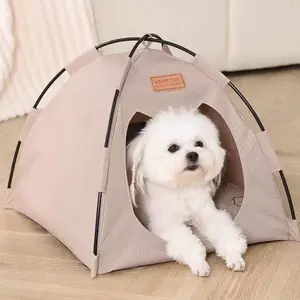 Portable Pet Tent Bed, Foldable Waterproof Outdoor Cat House, Detachable Dual-Sided Cushion, Suitable for Cats and Small Dogs, /light Blue