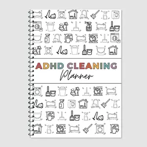 Adhd Cleaning Planning Notebook Colorful, Adhd Organizational Tool, Perfect for Daily Tasks & Habit Tracking, Ideal Gift for Adhd Support