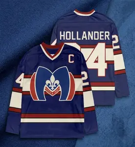 Rozanov & Hollander Hockey Jersey, Retro V-neck Long Sleeve Shirt, Unisex Premium Sportswear Pullovers, 2026 Season Edition