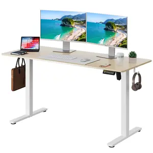 Gamork Ergonomic Electric Standing Desk For Office & Gaming, Height Adjustable,Silent Motor Desk With Programmable Preset Buttons, Easy Setup With Storage Hooks