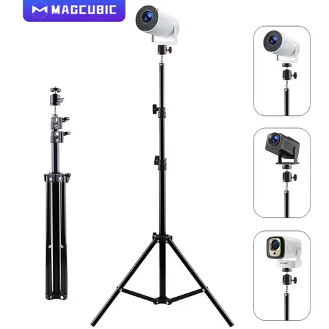 [US Warehouse] Magcubic 120CM Portable Projector Stand Retractable Universal 1/4 Screw Floor Tripod Stand Mount For Magcubic HY300 Pro Porjector, Camera Traveling Products Adjustable #TechVibes