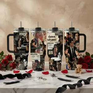 Damon Salvatore Tumbler 40oz (Theme box not included) For Fans, The Vampire Diaries Tumbler, Hello Brother Tumbler, Stainless Tumbler Vampire Diaries, Gift For Fans