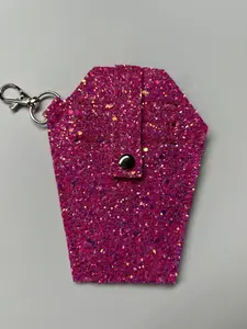 Bright Pink Coffin Wallet Keychain