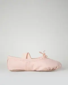 Kids PU Leather Ballet Shoes (Split Sole, With Lace)