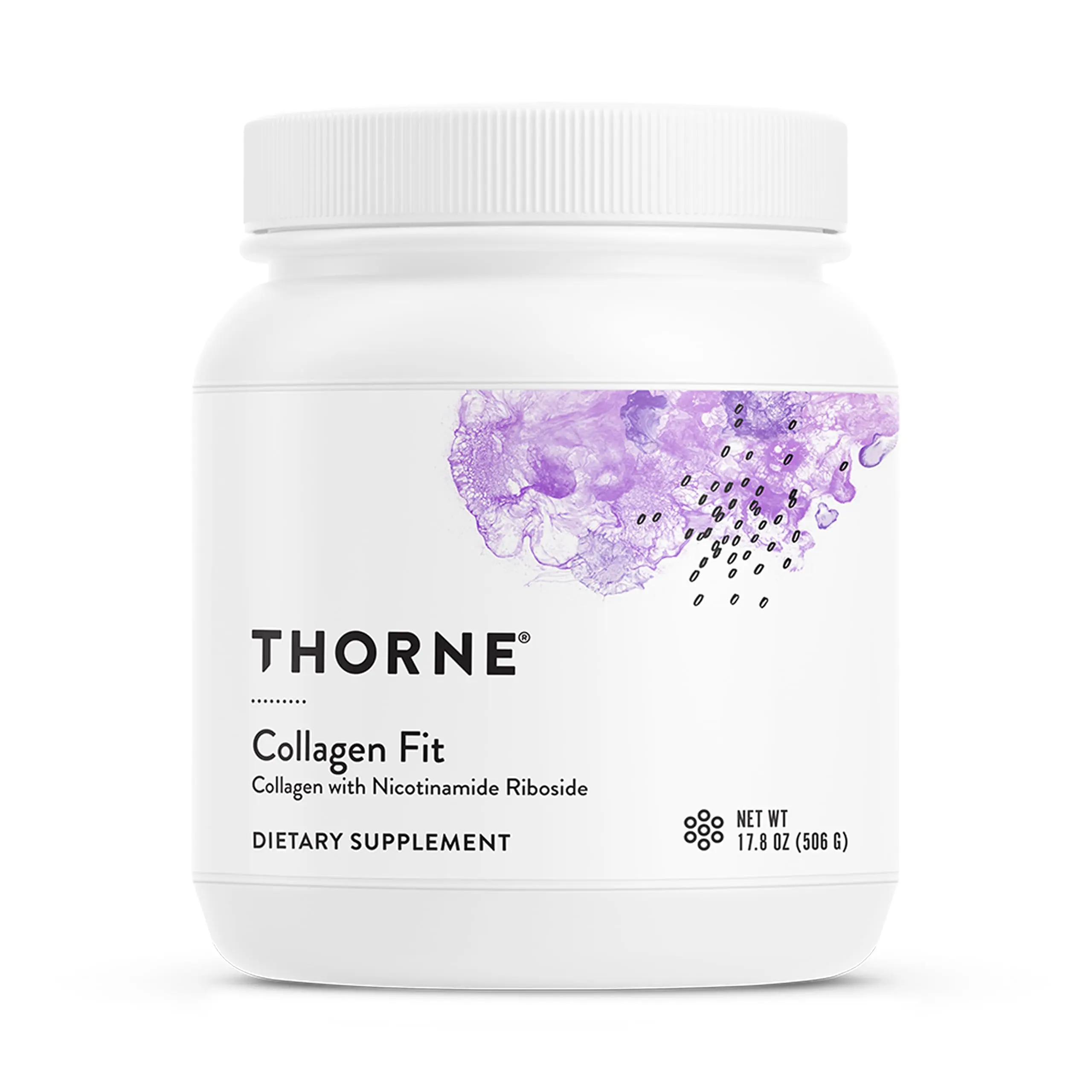 THORNE Collagen Fit, Grass-Fed Collagen Peptides with NR, 30 Servings | Supports Joint, Muscle, Bone & Skin Health, Nicotinamide Riboside (NR) for NAD+ Support*, Unflavored, NSF Certified for Sport