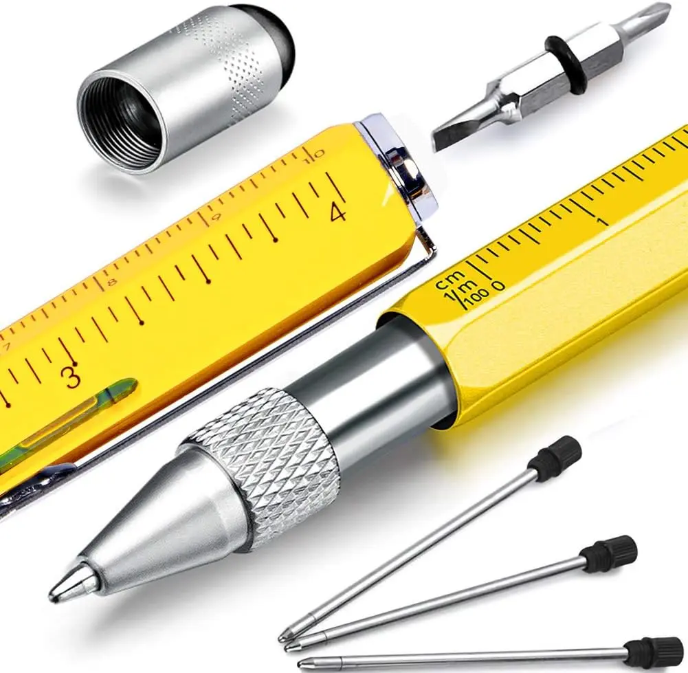 Dad Gifts for Fathers Day, 6 in 1 Multitool Pen, Stocking Stuffers for Mens Gifts for Him Husband, Father's Day for dad, Birthday for Men, Tools Cool Gadgets,Office Gift