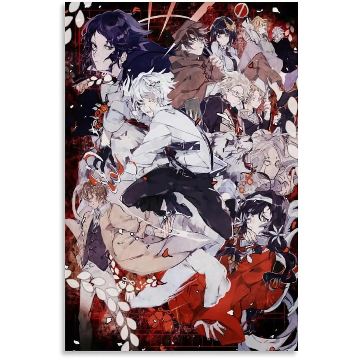 Bungo Stray Dogs Anime Canvas Wall Art Print, Home Office Decorative Artwork, Premium Poster for Wall Decoration