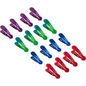 Magnetic Snack and Chip Clips, Assorted Colors, 16 Count