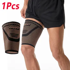 Thigh Compression Support Sleeve, Breathable Elastic Thigh Support, Suitable for Hamstrings Quadriceps, Unisex Anti-Slip Thigh Sleeve, Leg Protector
