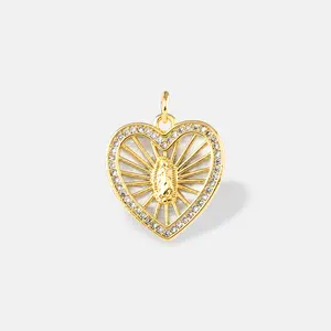Sacred Heart Mary Charm Pendant