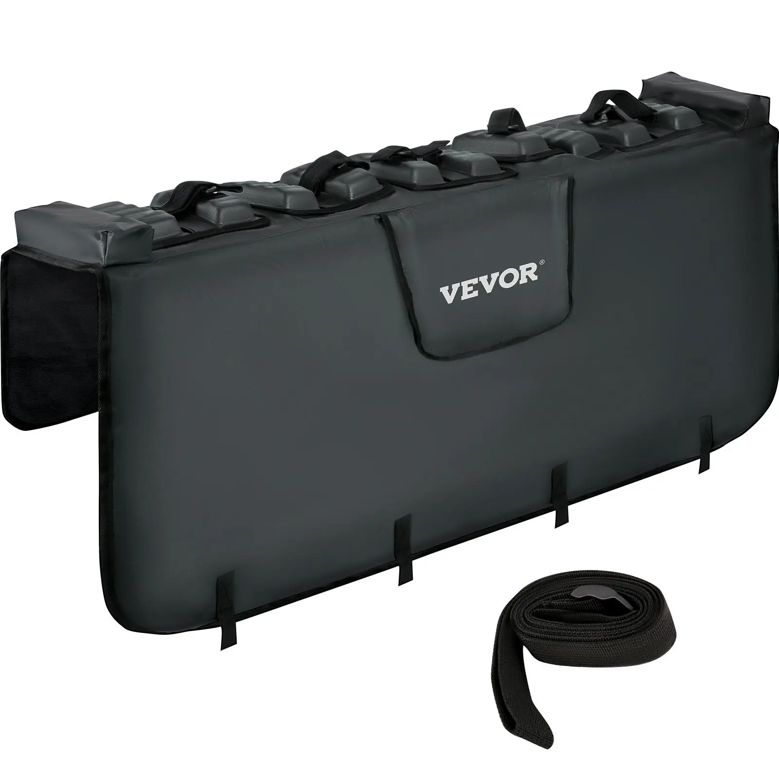 【Summerfinds】VEVOR Tailgate Pad, 54" Wide Pickup Truck Tailgate Bike Pad, Bike Tailgate Protection Cover Carries up to 5 Bikes, Truck Bed Bike Pad with PVC Outer Layer, Tool Pocket and Straps