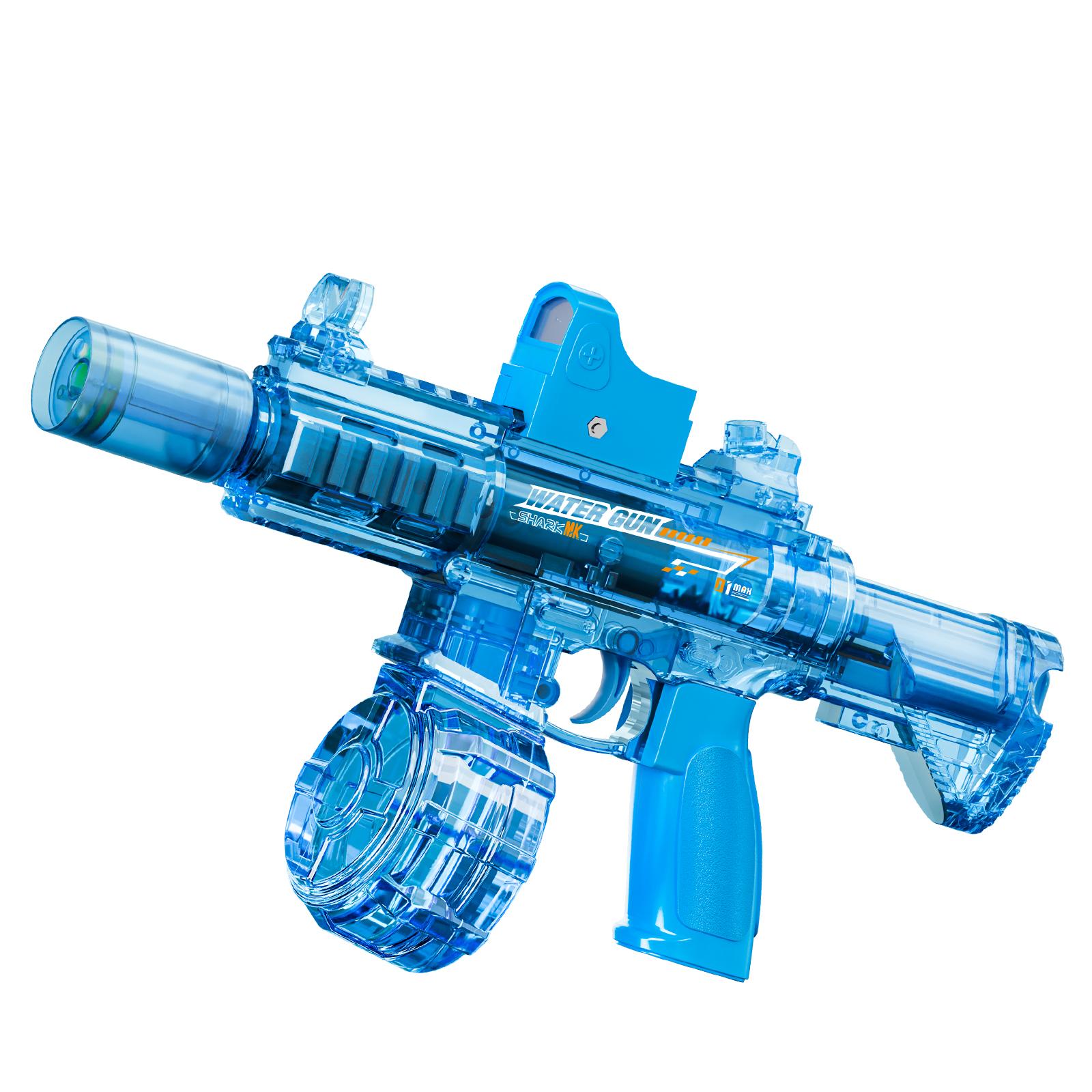 #Summervibes Ultimate Battle Electric Water Gun, Automatic Powerful Water Blaster with LED Glowing Muzzle, 320cc Large Capacity, 32FT Long Range, Summer Outdoor Shooting Toy for Kids & Adults Beach Pool Party