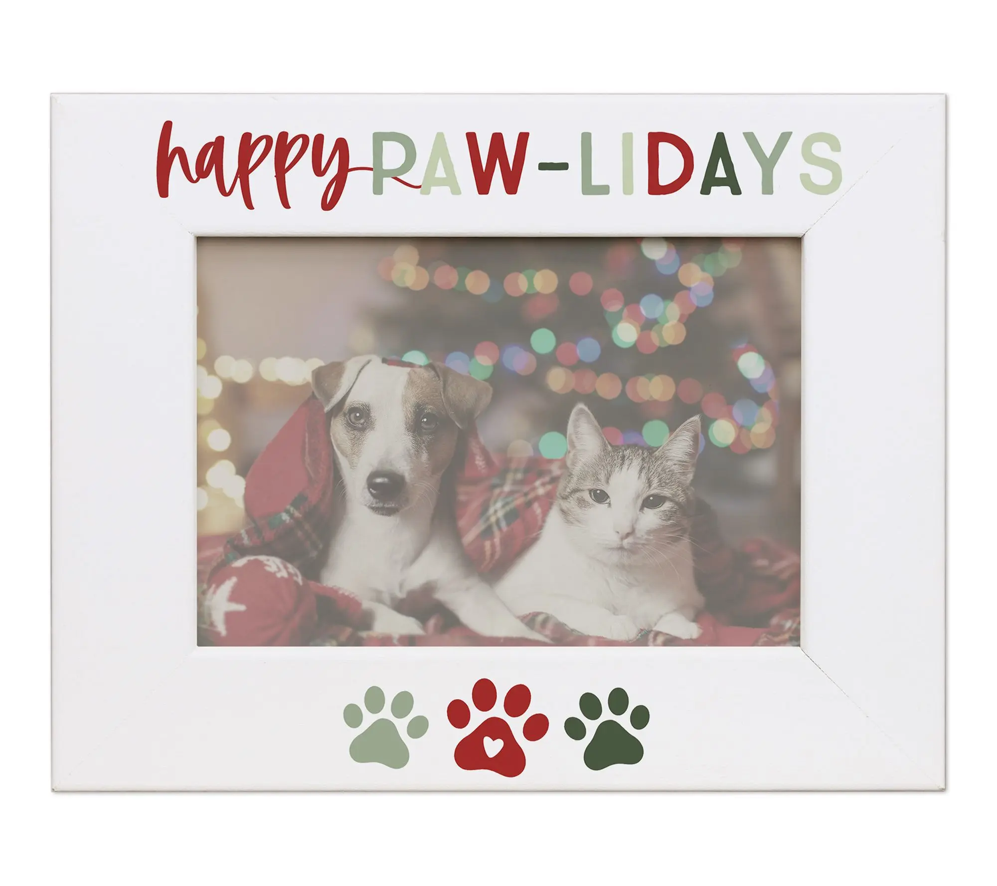 Sincere Surroundings 9.25" Happy Paw-lidays Framed Moment