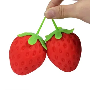 Super Large Strawberry Squeeze Toy, Soft Realistic Stress Ball, Squishy Fidgets, Creative Stress Relief Tool, Perfect Gift for Halloween, Thanksgiving, Christmas, Squishy Fruit