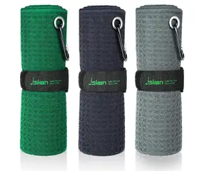 Pro Golf Towel Microfiber Golf Towel for Golf Bags (16" X 16") with Hook