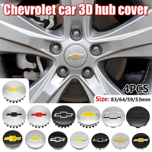 4pcs Car Wheel Center HUB Caps, Stylish Automotive Exterior Accessories, Perfect Fit Chevrolet Custom Parts, Enhance Your Vehicle's Look, Wheel Cover