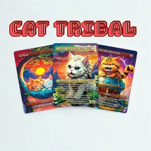 Cat Commander Tribal Deck,  Arahbo, Roar or the World Full 100 Card Deck with Custom Art + Bonus