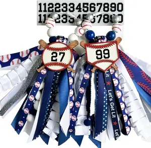 2Pcs football Keychains for women Bogg Bag Charms puese charms,bag accessories,baseball mum,Made player numbers 0-99