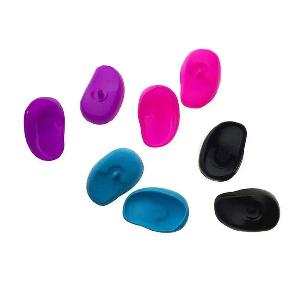Silicone Ear Cover Hair Colorsing Dyeing Ear Protector Waterproof Shower Ear Shield 2 PCS Earmuffs Caps Salon Styling Accessories
