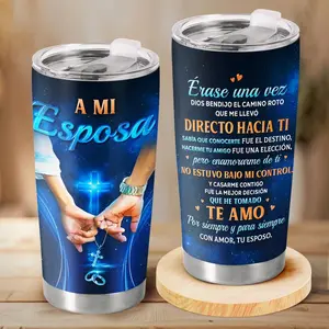 BNB  Vaso Térmico “Para Mi Esposa” de 20 oz - 14 de febrero - Regalo de San Valentín para Ella, Regalo Cristiano de Aniversario o Cumpleaños para Esposa, Taza de Café Religiosa de Amor, Regalo para Ella en el Día de la Madre
