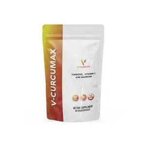 V-CURCUMAX Dietary Supplement - Turmeric (Curcuma Longa), MSM, Vitamin C, and Selenium - 60 Vegetable Capsules