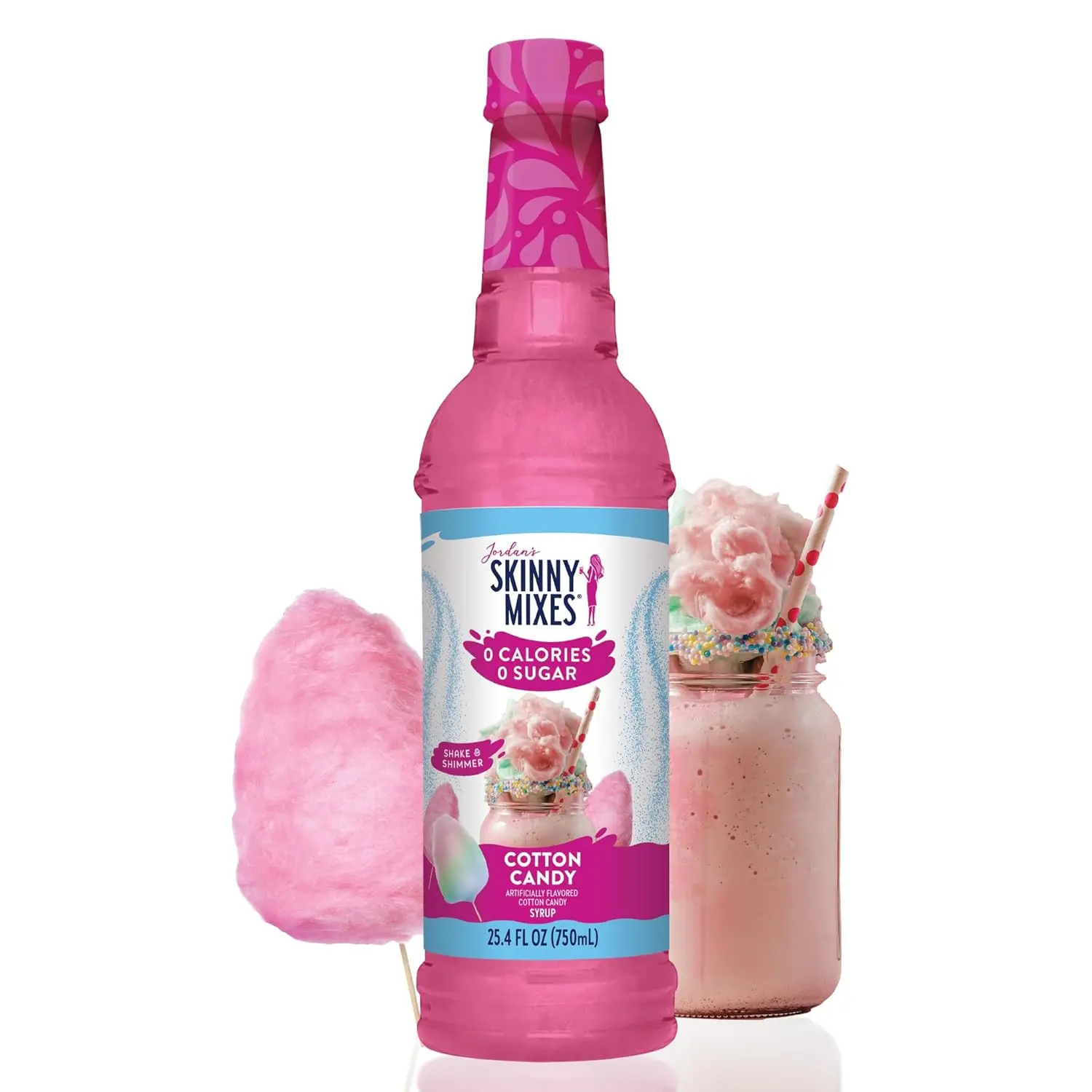 Sugar Free Syrup, Cotton Candy Flavor, Fruit Flavored Water Enhancer, Drink Mix