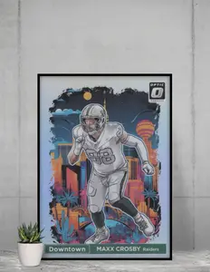 Donruss Optic Maxx Crosby Downtown 12x17 Poster Las Vegas Raiders