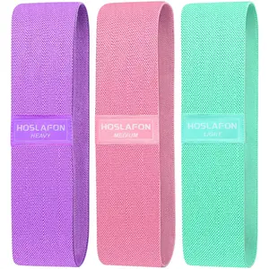 HOSLAFON Booty Band Set - Premium Fabric Resistance Bands for Sculpting & Strengthening - 3 Levels of Strength - Full-Body Workout - Portable Carry Bag Included