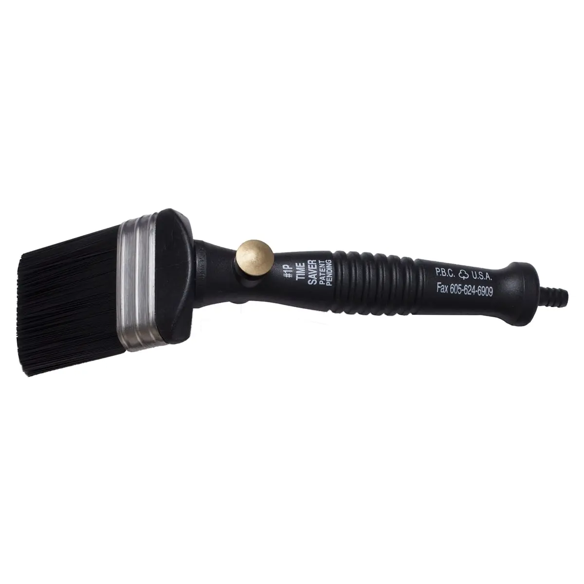 Lisle No.1 Synthetic Flow-Thru Cleaning Brush - Black, 0.38 lbs, Durable, Ergonomic Grip Handle, Firm Grip, Stiff Bristles, Suitable for Solvent or Water-Based Cleaners, Synthetic Brushes Squeegees (Home Care Supplies)