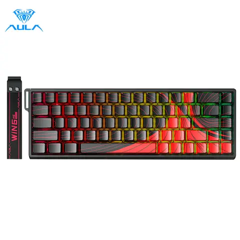 [New]Aula WIN60/WIN68 HE Magnetic Keyboard with Adjustable Actuation, Hall Effect Keyboard with 0.3ms Latency, 65% Wired Compact Keyboard, 8000 Hz Polling Rate, Hot-Swappable pc Accessories TikTokShopfalldealsforyou