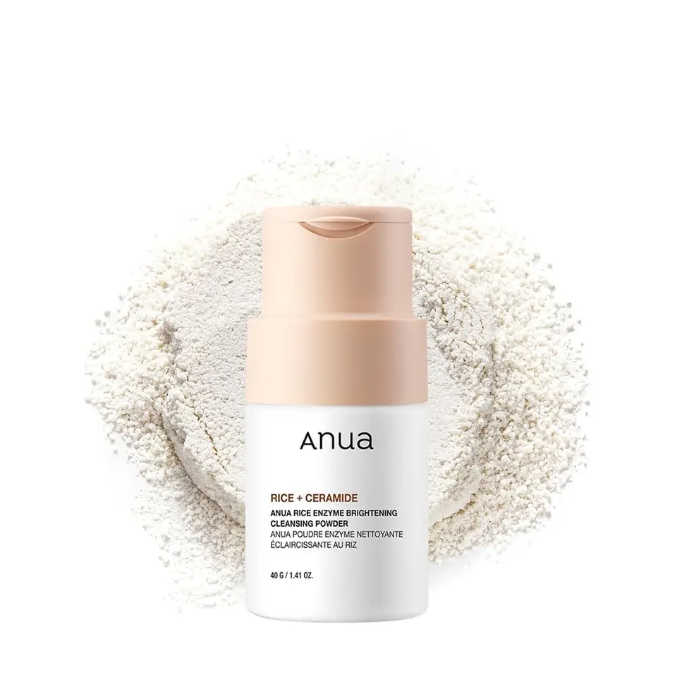 Anua Rice Enzyme Cleansing Powder – Gentle Exfoliating Brightening Facial Cleanser 1.41 oz