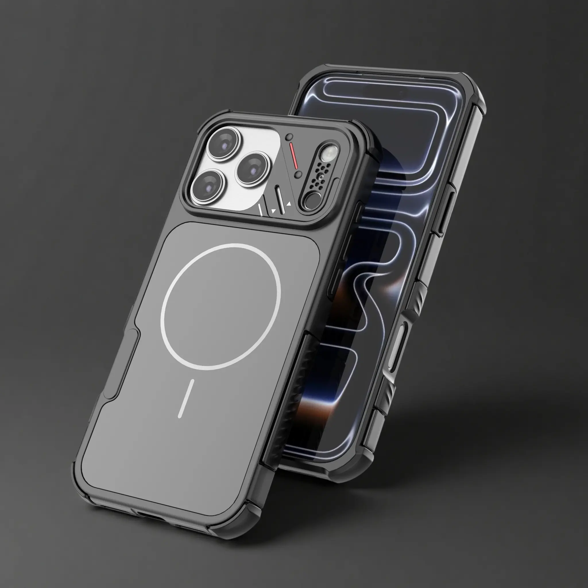 Rugged Heavy-Duty Magnetic Protective Phone Case for iPhone 13 Pro,14,15,16,17 Pro Max Plus - TPU PC Full Coverage Shockproof Accessory, Secure Magnetic Fit, iPhone Series Accessories