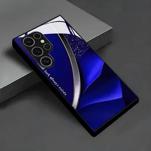 Highly attractive blue pleated texture pattern glass phone case, Compatible with Samsung Galaxy S25, S25 Ultra, S25 Edge, S25 Plus, S24, S24 Ultra, S23, S23 Ultra, S22, and S22 Ultra Series Models, Gallery Case A
