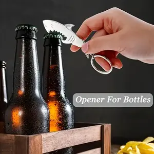 Shark|Guitar|Wrench Beer Bottle Openers, Premium Metal Keychain Bottle Opener, Beverage Bottle Opener for Men, Women, Small and Practical, Easy to Carry, Open the Lids of Beer Bottle Easily, Perfect Gift Idea