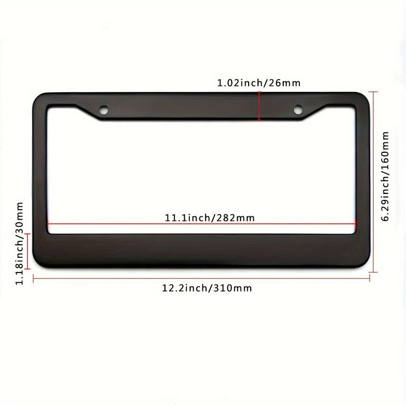 US Standard Aluminum Alloy Black American American Car License Plate Frame Cross-border License Plate Frame Car Modification To Adapt To UV Craft