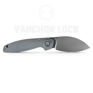 Vosteed Shilin Cutter For Left-Handed Users Pocket Knife for Men Women Gifts -2.9" 154CM  Blade Vanchor Lock Aluminum Handle-Gentleman's EDc Folding Knives for Camping Hiking - A2807
