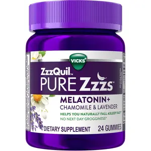 Melatonin Sleep Gummies 2mg with Chamomile and Lavender for Sleep Support Adults Wildberry Vanilla Flavor 24 Count