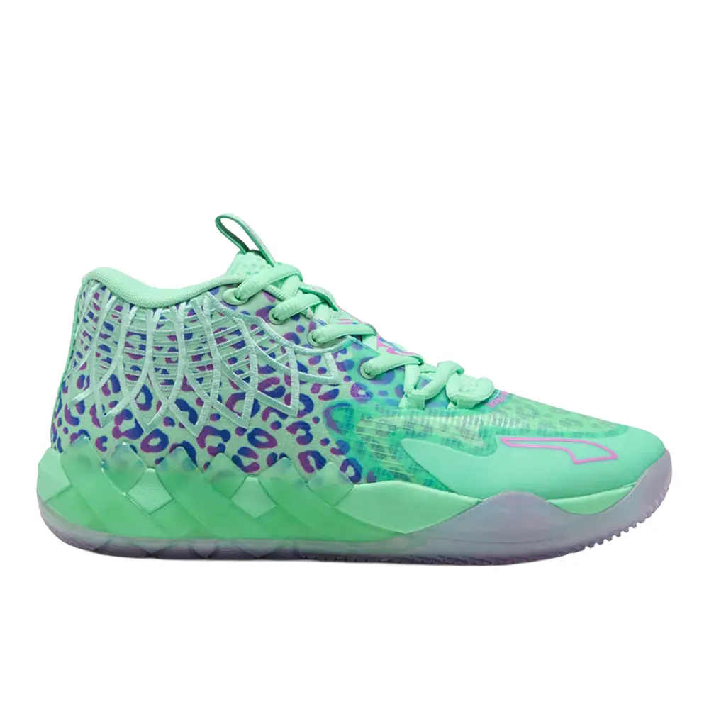 PUMA Mens X Lamelo Ball Mb.01 Alien Safari Basketball Sneakers Shoes - Green