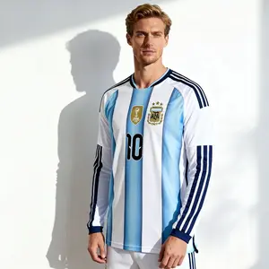 2026 Argentina National Team Home Messi 10 Long-Seeve Soccer Jersey