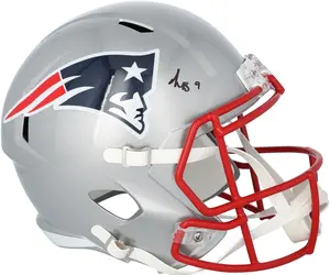 Kayshon Boutte New England Patriots Autographed Riddell Speed Replica Helmet - Fanatics Authentic Certified