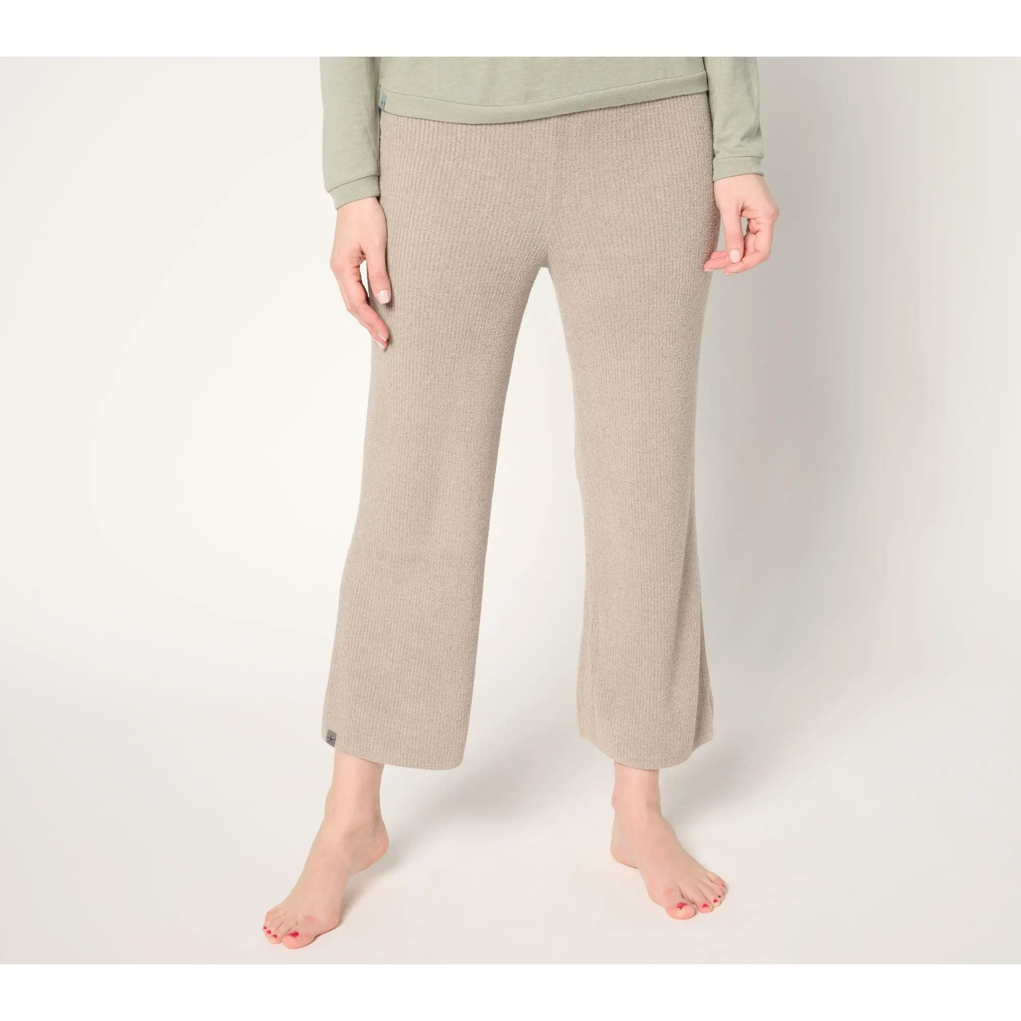 Barefoot Dreams Tall CozyChic Ultra Lite Ribbed Slit Crop Pant