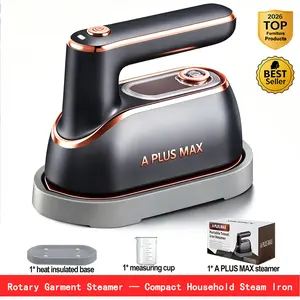 2-in-1 Steam Iron & Clothes Steamer - Handheld Portable Garment Wrinkle Remover, Fast Heat-Up, Large Soleplate, 150ml Water Tank - Lightweight for Home, Travel, Christmas gifts New Year's gift