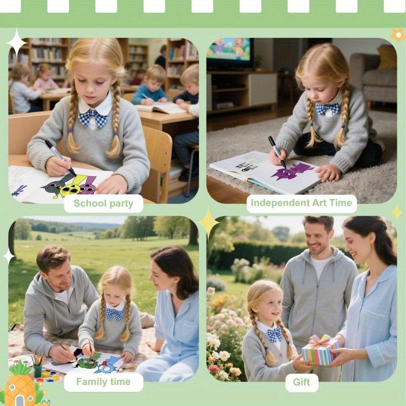 12 Book Coloring Set, Coloring Book Box, Sprunki Theme for Creativity and Focus, Perfect Christmas and Birthday Gift, Portable Art Supplies for All Ages