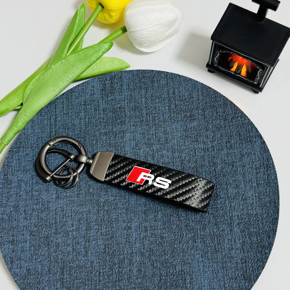 Car Keychain, Car Keychain for Audi RS RS3 RS4 RS5 RS6 RS7 RS8, Universal Car Accessories, Car Key Accessory, Car key Decoration Accessories, Car Metal Keychain
