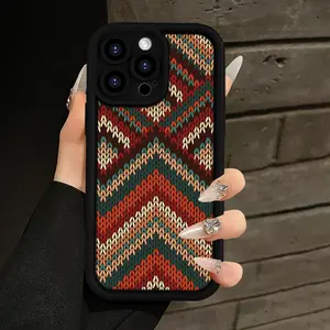 Vibrant Chevron - Knitted Design TPU Phone Cover, Impact-Resistant And Drop-Proof Case, Perfect Birthday Or Holiday Present for Both Men And Women for iPhone 17 E Air Pro ProMax iPhone16 15 14 Plus 13 12 Mini 11 X XS XR