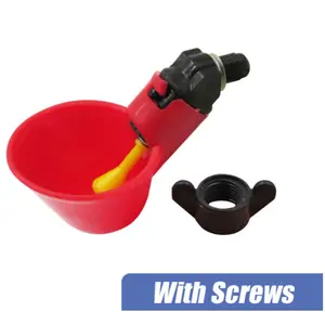 Automatic Poultry Drinker Chicken Duck Goose Drinking Cup Screw Cap Drinker Water Bowl With Nipple Farm Poultry Feeder System
