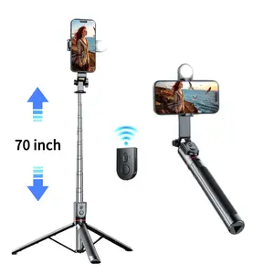 New 2026 Multi-Function Selfie Stick, 1.8m Extendable Selfie Stick With Wireless Bluetooth Remote, 360° Rotation Design, Ideal For Vlogging, Compatible With IPhone 17/16/15/14 and Android Phones.
